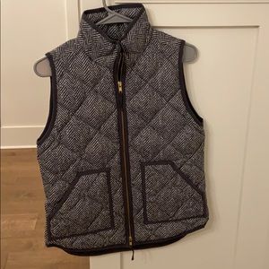 J Crew Houndstooth Puffer Vest